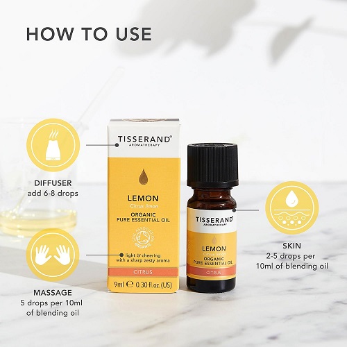 Tisserand Organic Lemon Essential Oil 9ml