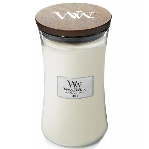 Woodwick Linen Scented Candle 609g