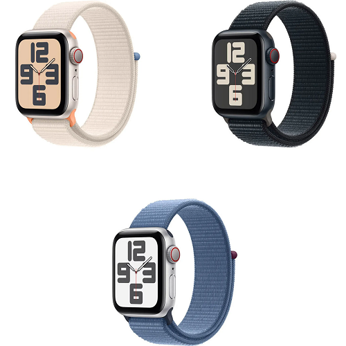 Apple Watch SE (2nd generation), 44mm, GPS + Cellular, Sport Loop – Silver