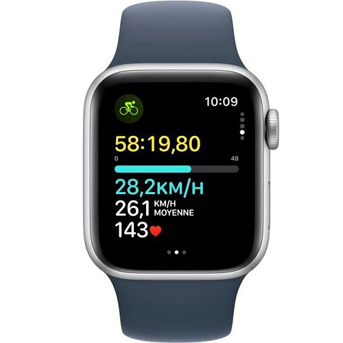Apple Watch SE (2nd generation), 40mm, GPS + Cellular, Sport Band – Silver