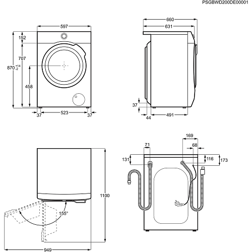 AEG 9000 SensiDry L9WEF80690 Weiß - Image 6